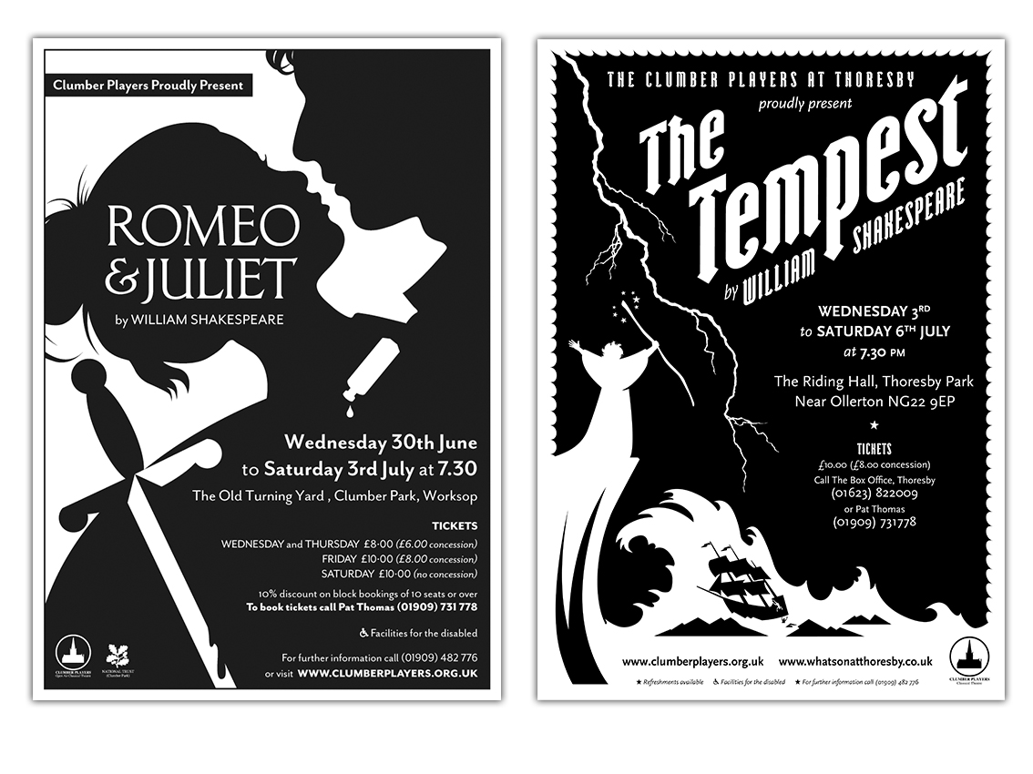 THEATRE POSTERS for CLUMBER PLAYERS